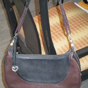 Brighton Brown Black Heart Handbag Shoulder Bag Purse